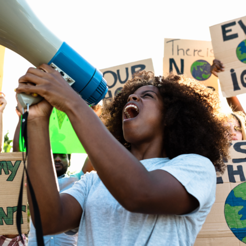 Activist Frontline Megaphone